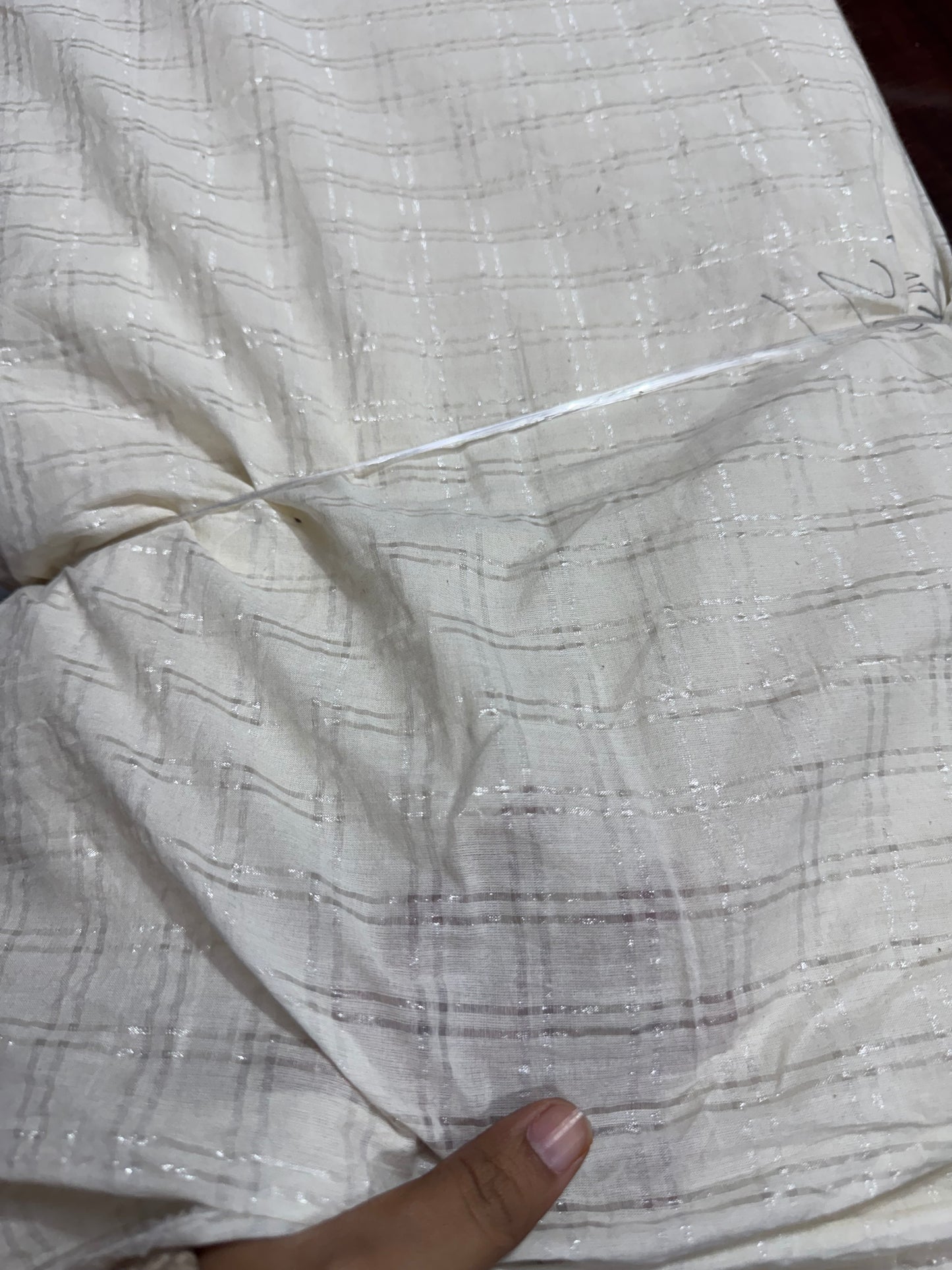 Buy Premium Seersucker Lurex Check Printed Fabric