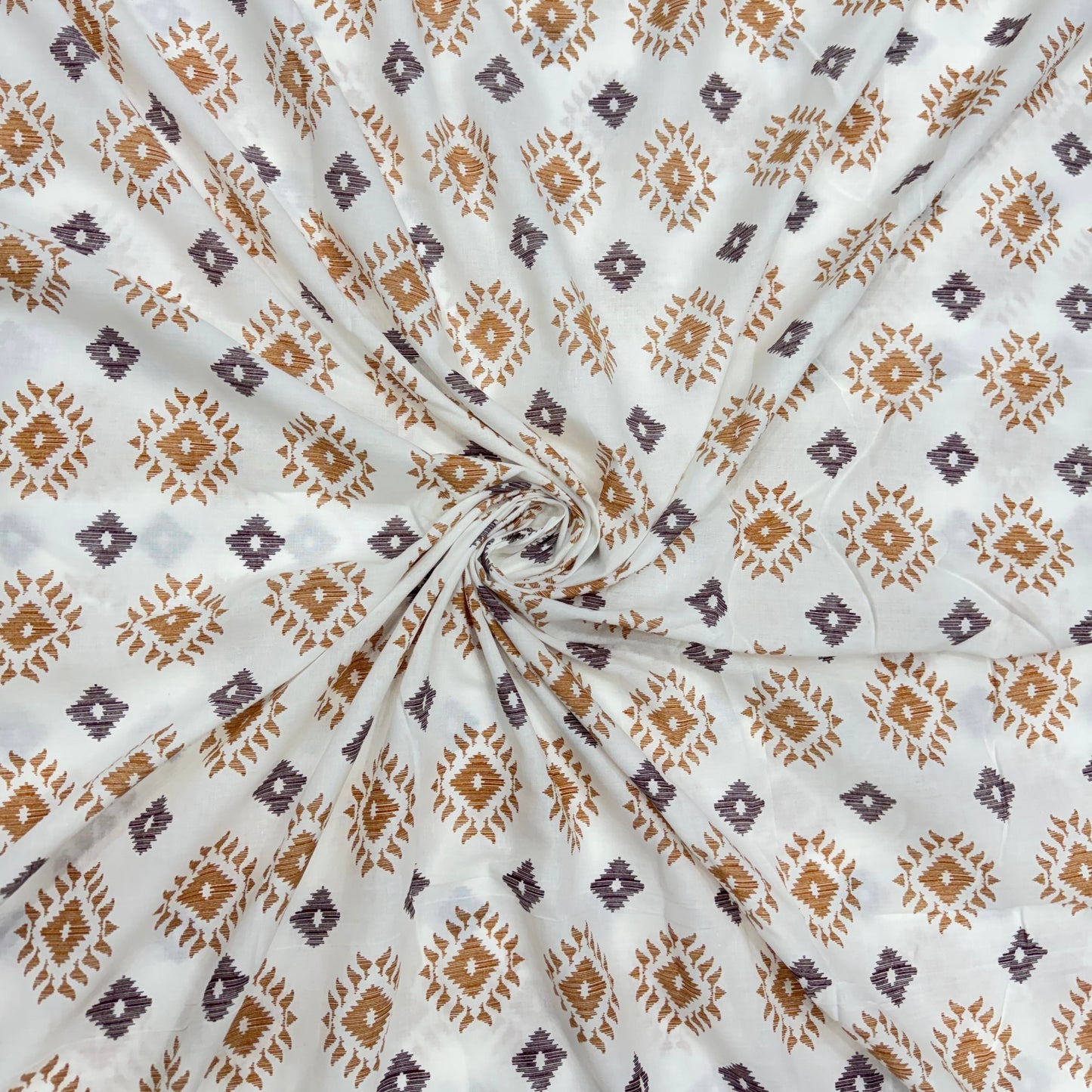 Buy Cotton Cambric Nude Diamond Block Morarjee Mill Fabric