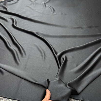 Buy Viscose Italian Silk Solid Black