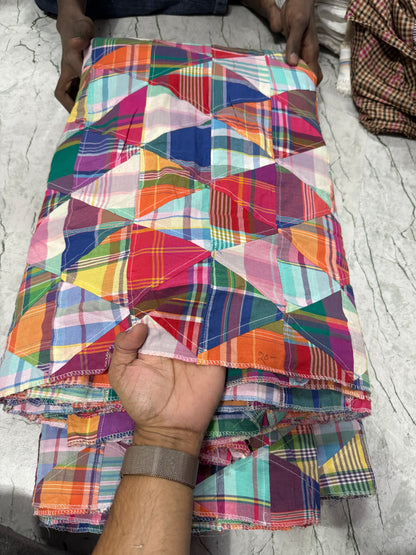 Buy Cotton Patch Work Red Dominance Printed Fabric - MAF 