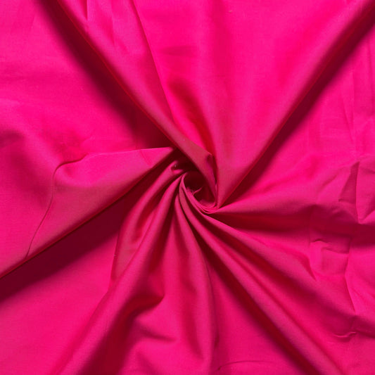 Buy 50s Poplin Solid Hot Pink Fabric