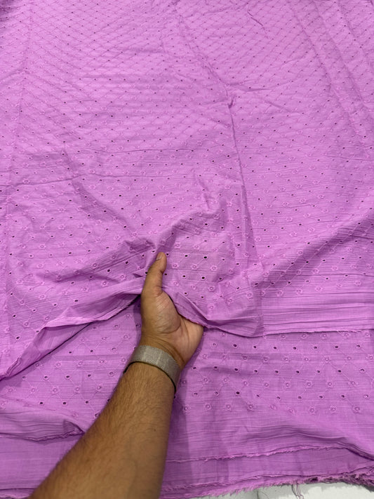 Buy Hakoba Lavender Magenta Flower Cutwork Joining Fabric