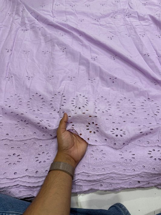 Buy Hakoba Lavender 3 Close Petal Cutwork Fabric