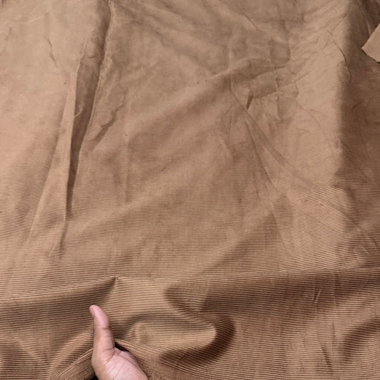 Buy Corduroy Solid Caramel Brown Fabric