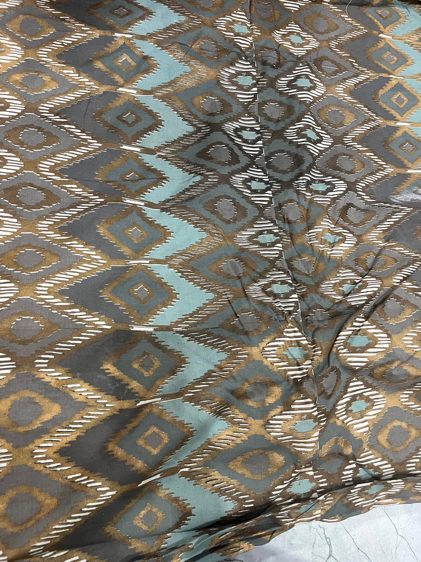 Buy Canvas Ikkat Printed Fabric