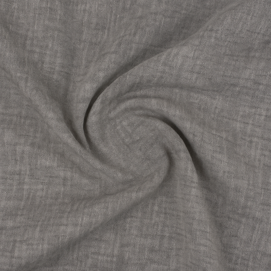 Buy Linen Chambray Washed Charcoal Grey Fabric