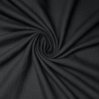Solid Grey Black Cotton Self Check