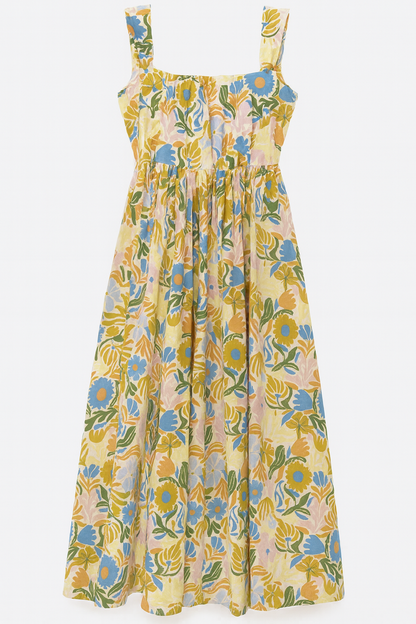 Buy Cotton Linen Pastel Floral Printed Fabric 