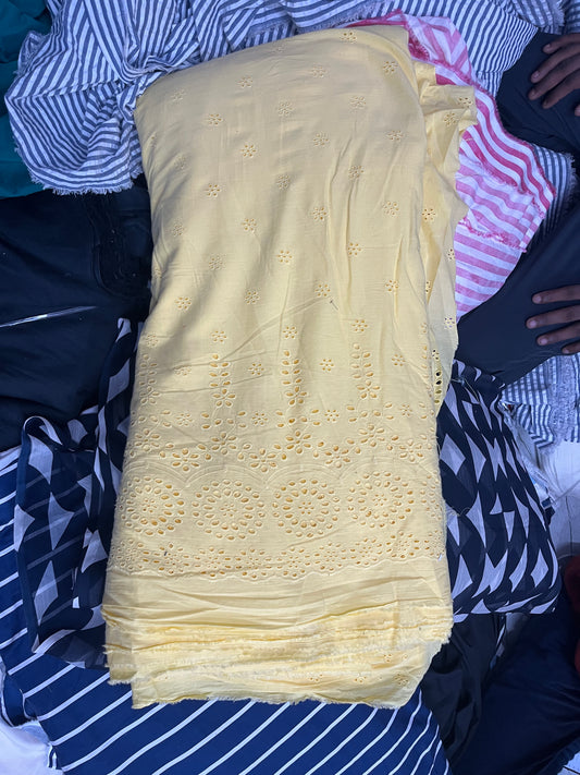 Buy Baby Yellow Double Border Cutwork