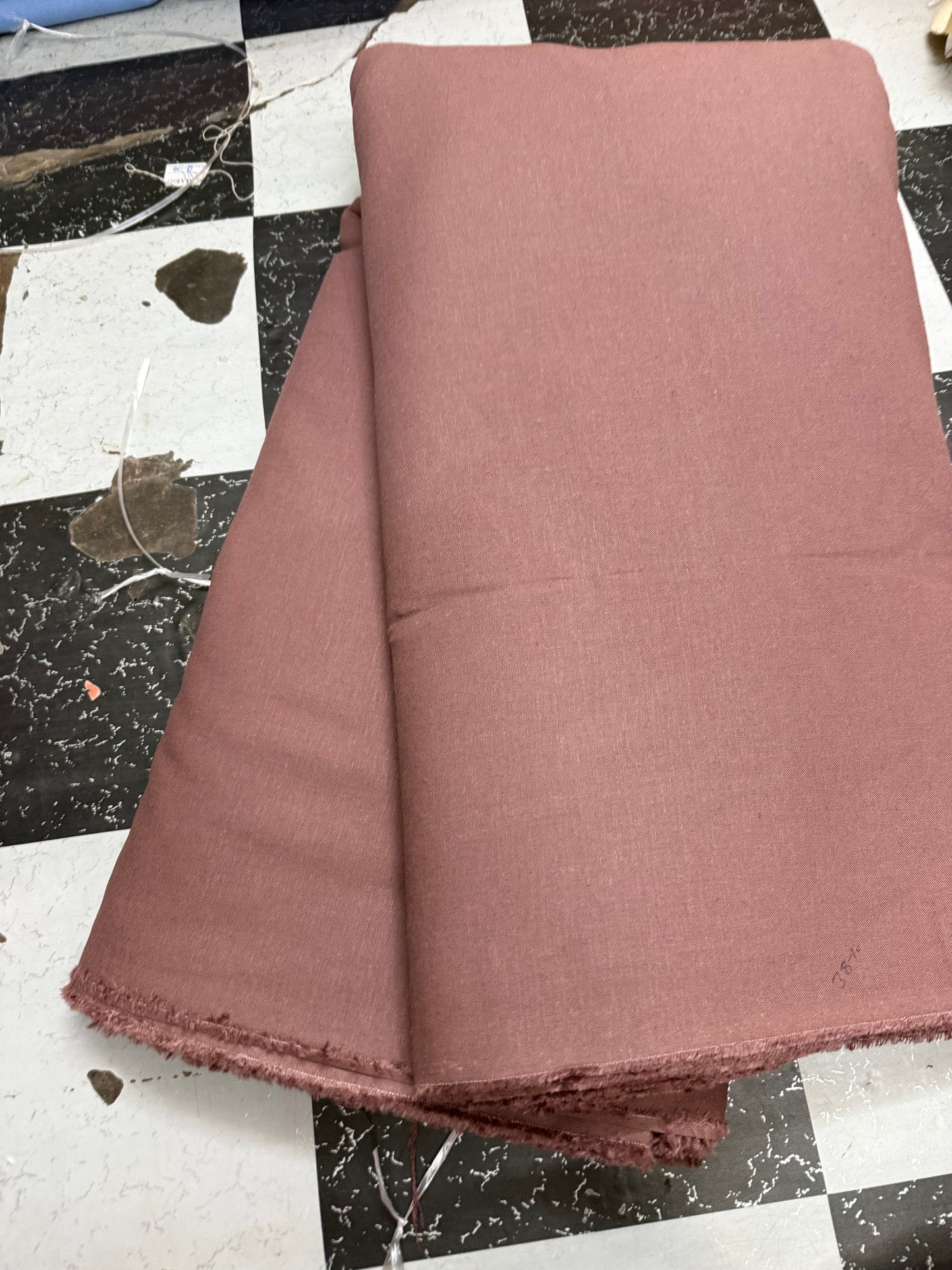 Buy Pure Linen Solid Raspberry Fabric