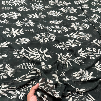 Buy Viscose Chiffon Stick Plant Printed Fabric