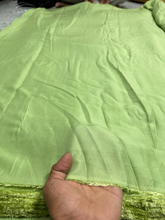 Rayon Modal Solid Green Fabric