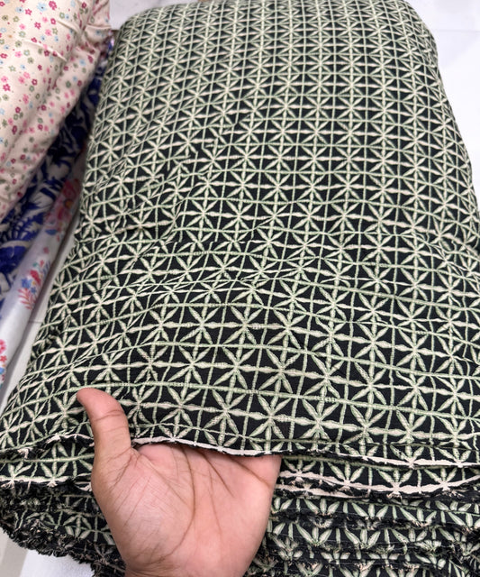 Buy Cotton Crinkled Crepe Star Print Fabric
