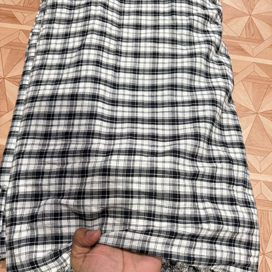 Buy B&W Checks Cotton Yard Dyed Fabric