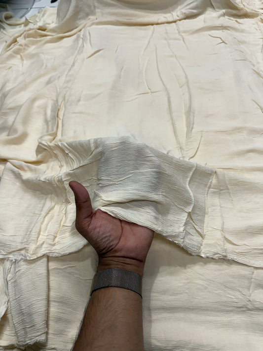 Buy Pure Chiffon Solid Beige Fabric