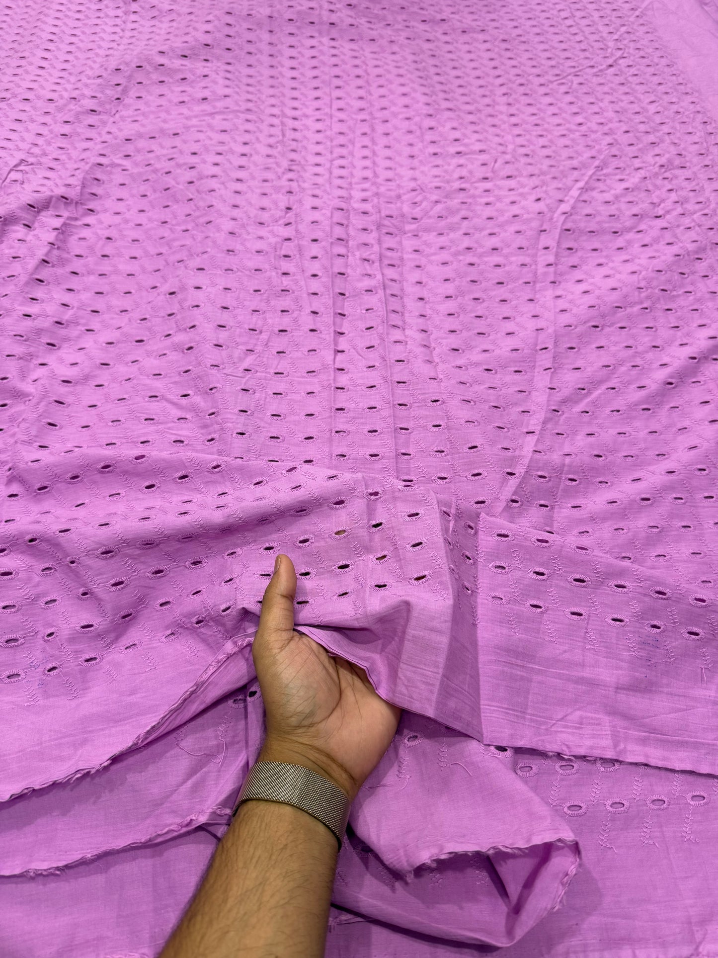 Buy Cotton Hakoba Lavender Magenta Circle Traditional