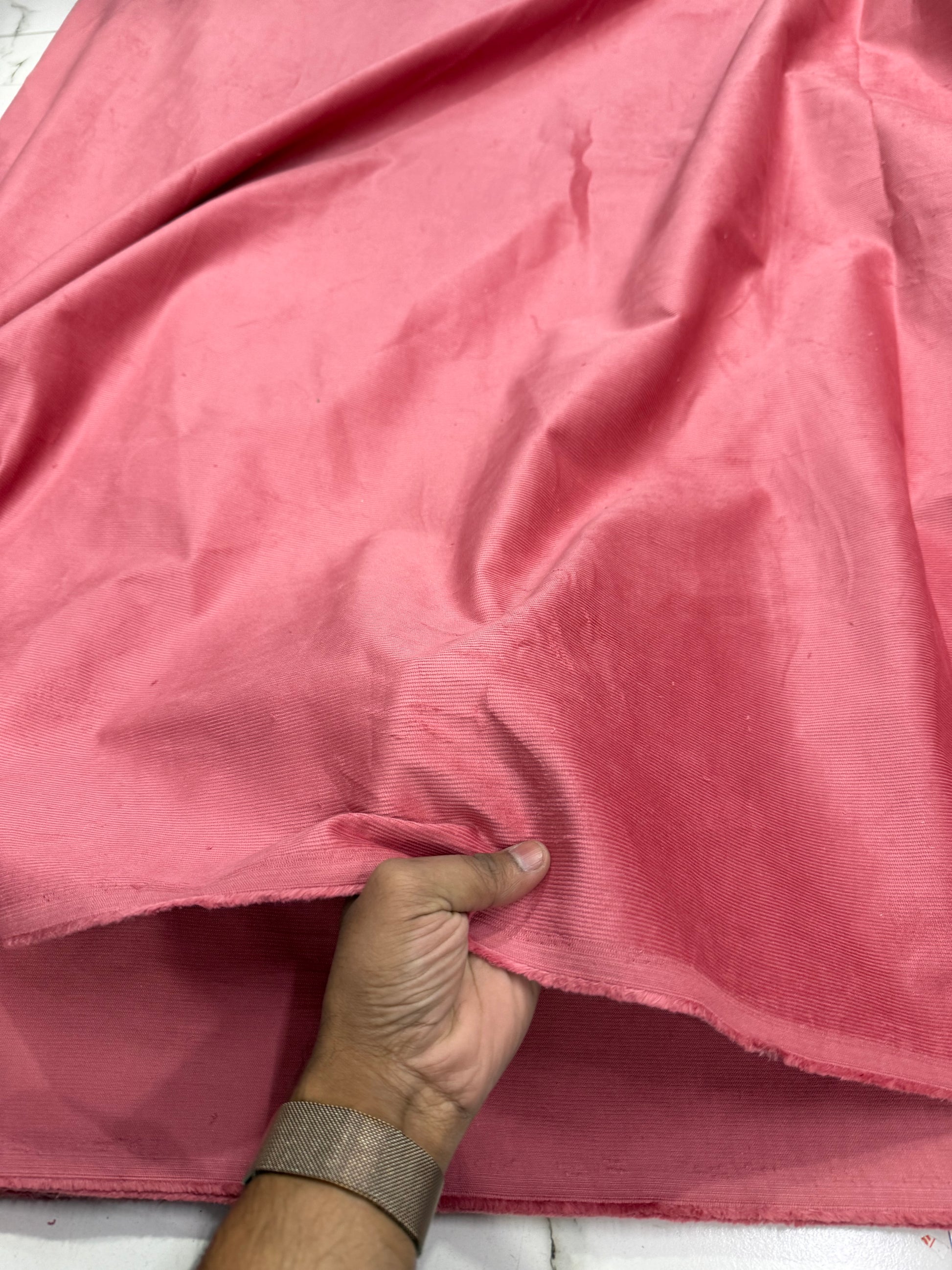 Buy Corduroy Solid Wild Berry Pink Fabric (21 Wale) - MAF 
