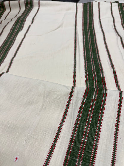 Buy Cotton Linen Green Bold Stripe Fabric Soft Furnishing