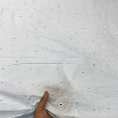 Buy Dust Blue Rose Hakoba Fabric