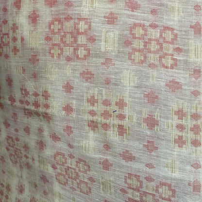 Pure Chanderi Brocade Pink Ajrak Fabric