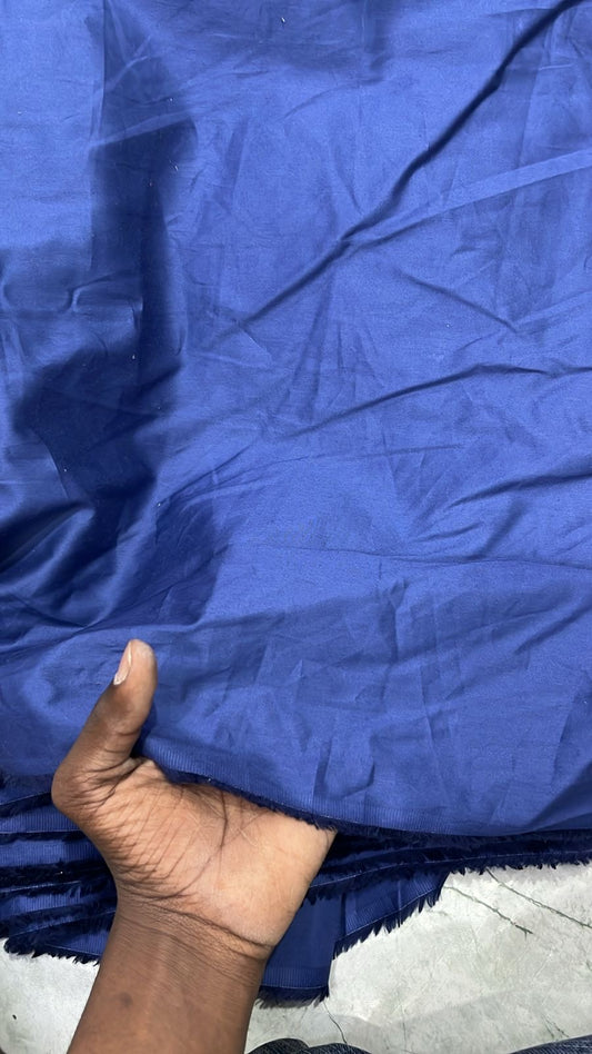 Buy Solid Formal Blue Pure Cotton Poplin Satin