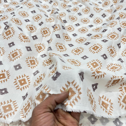 Buy Cotton Cambric Nude Diamond Block Morarjee Mill Fabric