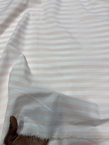 Buy 50s Poplin Light Pink Broad Stripe Fabric