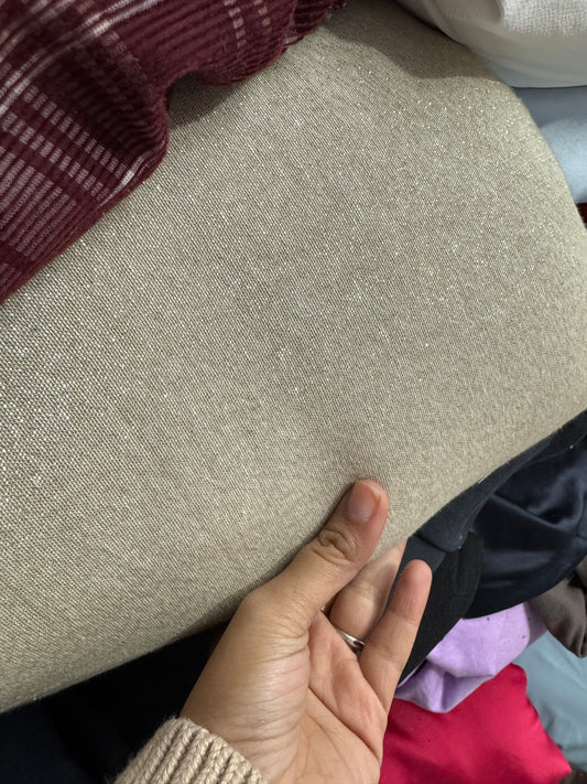 Buy Shimmer Beige Solid Base With Shimmer Fabric