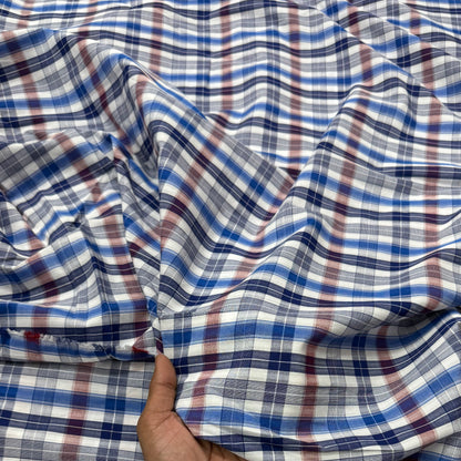 Buy Cotton Multi Colour Check Yarn Dyed Fabric