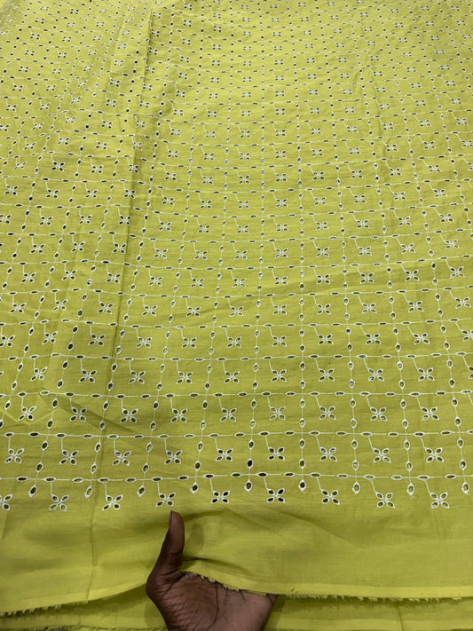 Buy Poplin Hakoba Diamond Mint Green Blue Combo Fabric