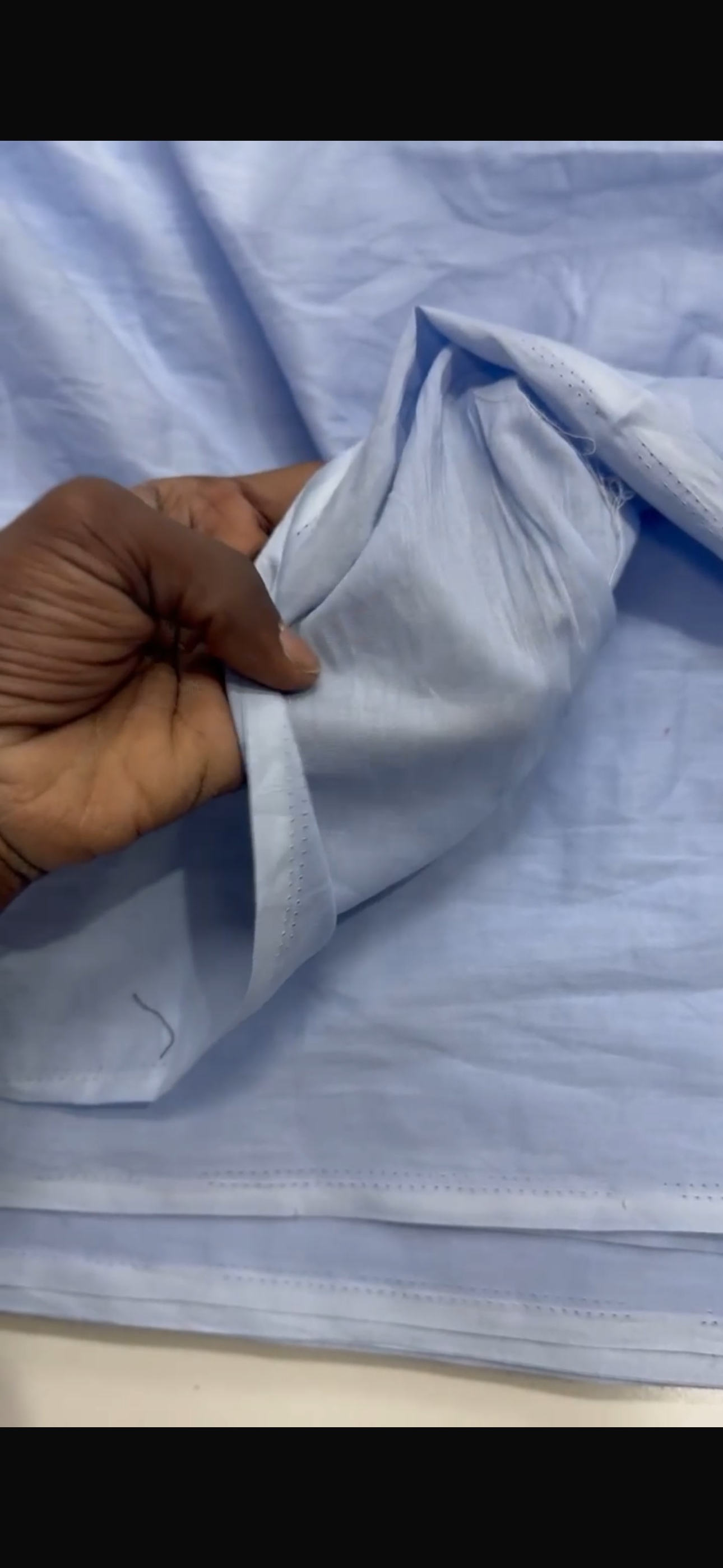 Buy Mul Cotton Powder Blue Fabric