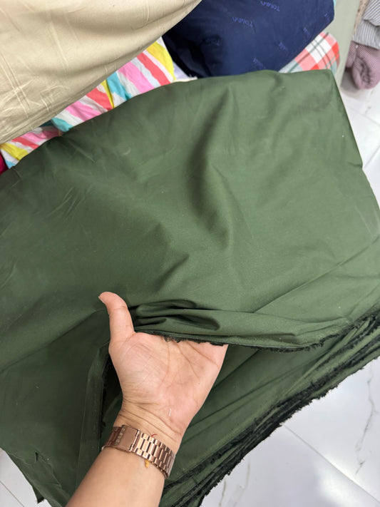 Buy 50s Poplin Sap Green Solid Fabric