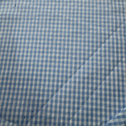 Buy Premium Cotton Seersucker Blue Mini Checks Fabric
