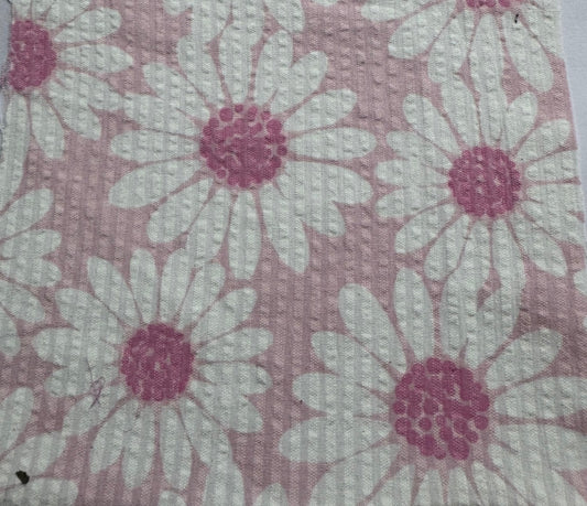 Buy Premium Cotton Seersucker Pink Flower Fabric