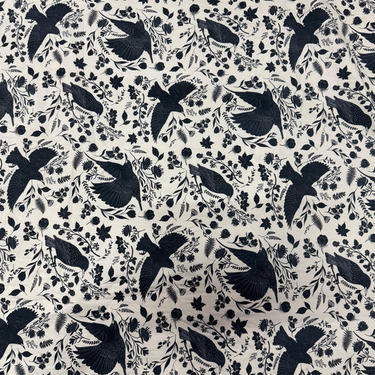 Buy Poplin Bold Bird Printed Fabric