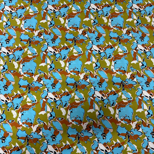 Buy Poplin Abstract Splash Printed Fabric