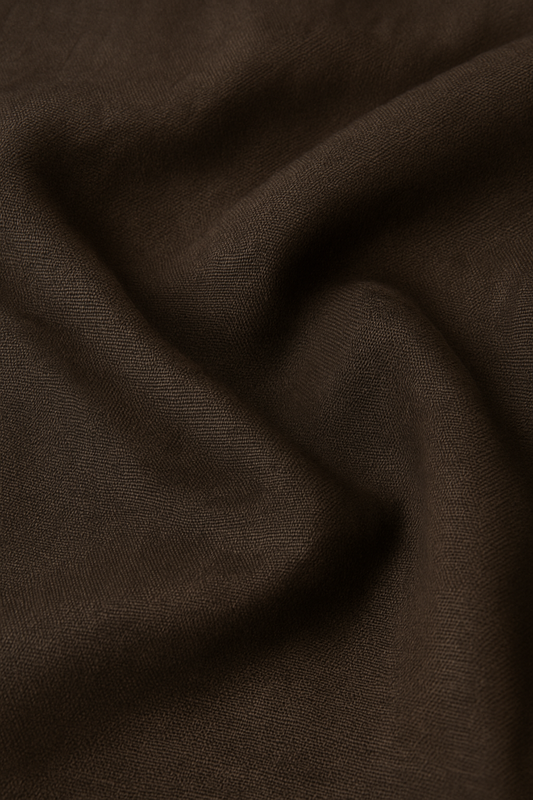 Buy Pure Linen Chocolate Brown Fabric