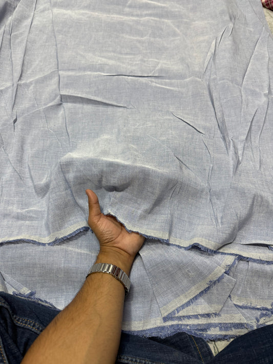 Buy Lab Certified Pure Linen Dust Blue Fabric