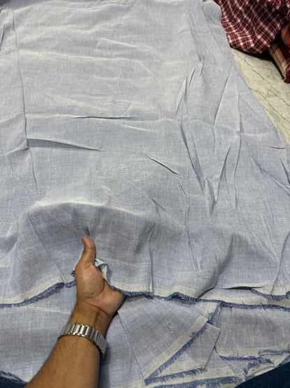 Buy Lab Certified Pure Linen Dust Blue Fabric