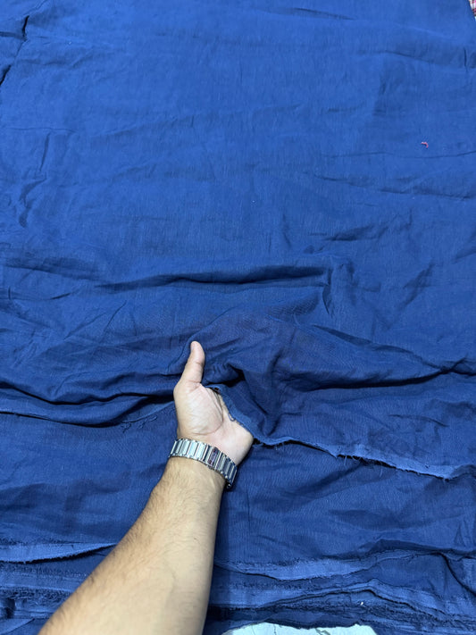 Buy Cotton Linen Solid Blue Fabric