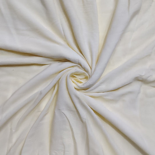 Buy Rayon Crepe Creme Solid Fabric