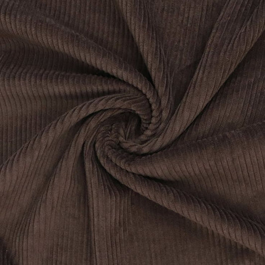 Buy Corduroy Solid Chocolate Brown Fabric (21 Wale)