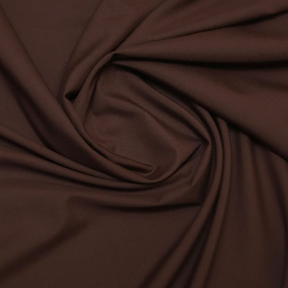 Buy Solid Chocolate Brown Pure Cotton Poplin Satin