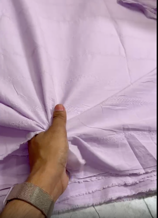 Buy Hakoba Lavender Lace Design Fabric