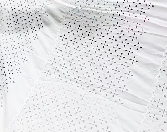 Buy White Hakoba With 4 Panel Cutwork