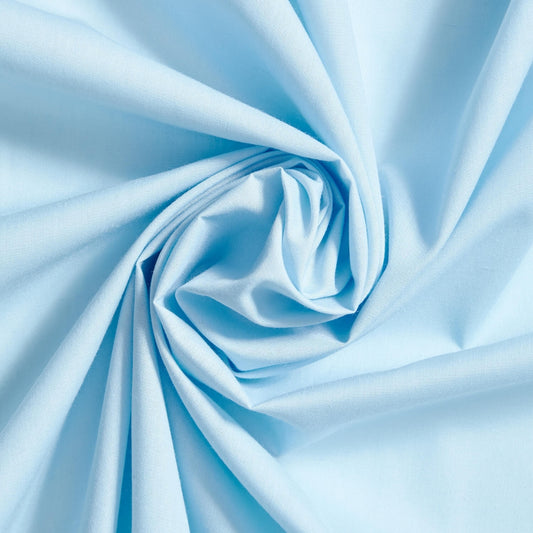 Buy Poplin Solid Fabric Powder Blue
