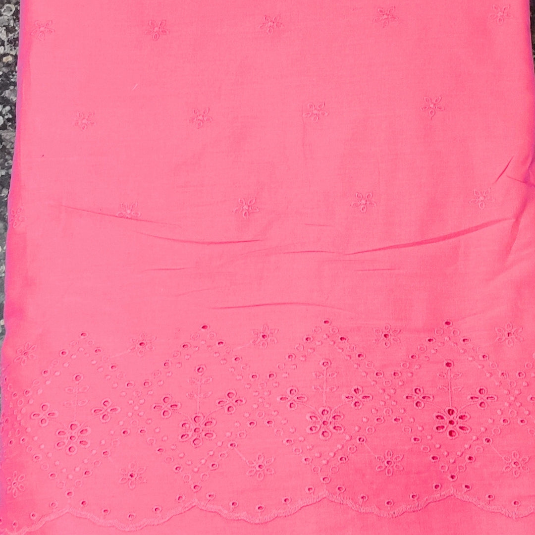 Buy Cotton Hakoba Hot Pink Star Below Border