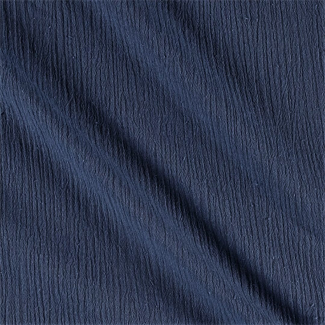 Rayon Solid Navy Blue Crinkled Crepe Fabric