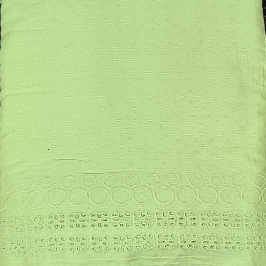 Buy Cotton Pista Green Circle Border Hakoba