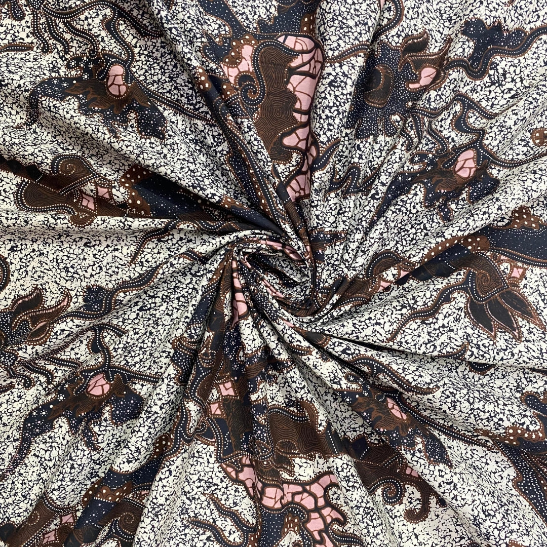 Poplin Abstract Dragon Like Printed Fabric